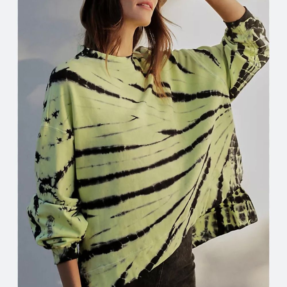 Electric & Rose Tie-Dye Sweatshirt in Yellow and Black